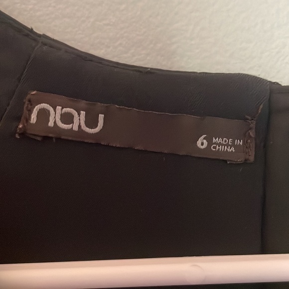 NAU sleeves dress with a square neckline, black, size 6 pockets sundress - Picture 2 of 10